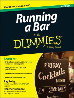 cover image of Running a Bar For Dummies